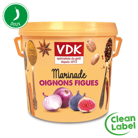 Marinade oignons figues 4.5kg pour professionnels – sucré salé pour volaille