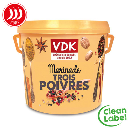 Trois Poivres – Marinade poivrée pour bœuf, veau, porc et canard | Épices VDK