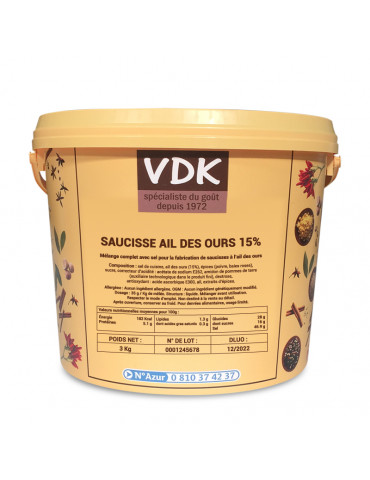 SAUCISSE AIL DES OURS 15%