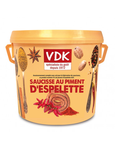 SAUCISSE AU PIMENT D’ESPELETTE 3%