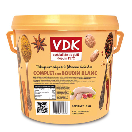 Boudin blanc 3kg – mélange complet pour professionnels