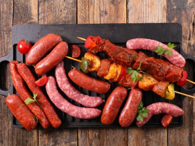 Saucisses au 3 viandes saveur piment de la vera